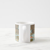 Dragonflies Water Lelies Marsh Art Nouveau Espresso Kop (Achterkant)