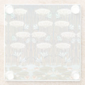 Dragonflies Water Lelies Marsh Art Nouveau Glazen Onderzetter (Achterkant)