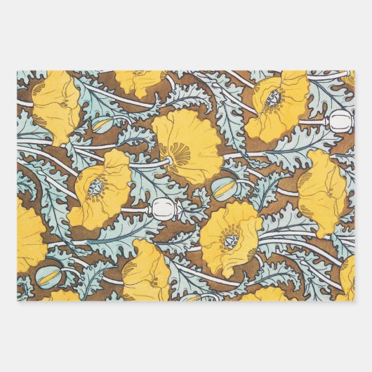 Dragonflies Water Lelies Marsh Art Nouveau Inpakpapier Vel (Voorkant 3)