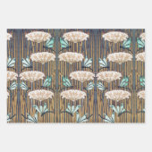 Dragonflies Water Lelies Marsh Art Nouveau Inpakpapier Vel (Voorkant)