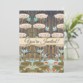 Dragonflies Water Lelies Marsh Art Nouveau Kaart (Staand voorkant)