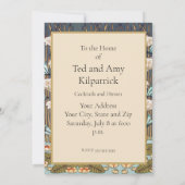 Dragonflies Water Lelies Marsh Art Nouveau Kaart (Achterkant)