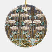 Dragonflies Water Lelies Marsh Art Nouveau Keramisch Ornament (Achterkant)