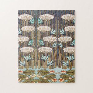 Dragonflies Water Lelies Marsh Art Nouveau Legpuzzel