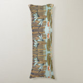 Dragonflies Water Lelies Marsh Art Nouveau Lichaamskussen (Voorkant Verticaal)