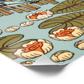 Dragonflies Water Lelies Marsh Art Nouveau Perfect Poster (Hoek)