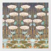 Dragonflies Water Lelies Marsh Art Nouveau Raamsticker (Vel)