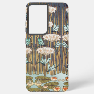 Dragonflies Water Lelies Marsh Art Nouveau Samsung Galaxy Hoesje