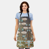 Dragonflies Water Lelies Marsh Art Nouveau Schort (Gedragen)