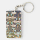Dragonflies Water Lelies Marsh Art Nouveau Sleutelhanger (achterkant)