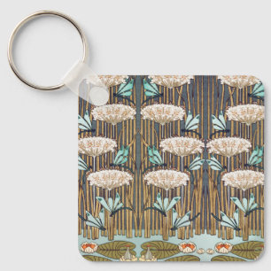 Dragonflies Water Lelies Marsh Art Nouveau Sleutelhanger
