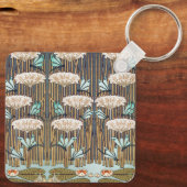 Dragonflies Water Lelies Marsh Art Nouveau Sleutelhanger (Achterkant)