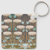 Dragonflies Water Lelies Marsh Art Nouveau Sleutelhanger (Achterkant)
