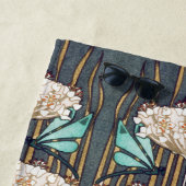 Dragonflies Water Lelies Marsh Art Nouveau Strandlaken (In situ)