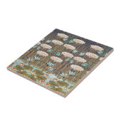 Dragonflies Water Lelies Marsh Art Nouveau Tegeltje (Zijkant)