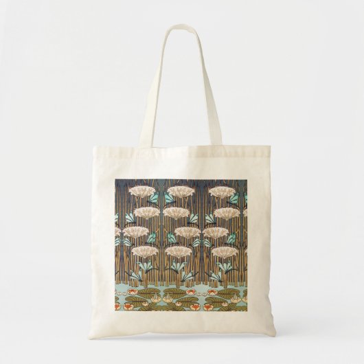 Dragonflies Water Lelies Marsh Art Nouveau Tote Bag (Voorkant)