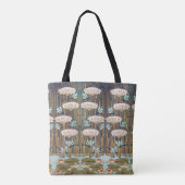 Dragonflies Water Lelies Marsh Art Nouveau Tote Bag (Achterkant)