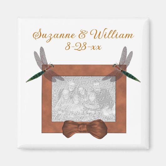 Dragonflies Wedding Favor Photo Magneet (Voorkant)