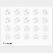 Dragonflies Whimsical Cartoon Art Ronde Sticker (Vel)