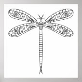 Dragonfly 1 Poster naar kleur (Voorkant)