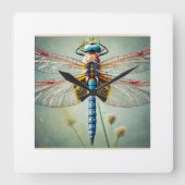 Dragonfly 260924IREF213 - Watercolor Vierkante Klok (Voorkant)