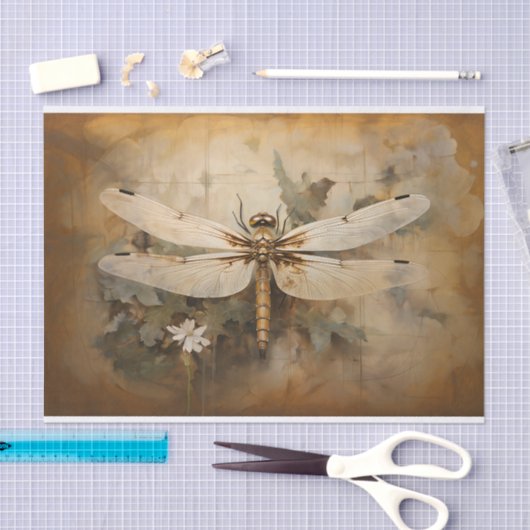 Dragonfly 4 Decoupage Papier (Craft)