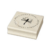Dragonfly aangepast retouradres rubberstempel (Stempel)