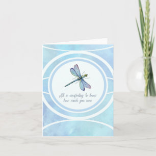 Dragonfly-aanmoediging Blanco-briefkaart Bedankkaart