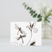 Dragonfly Abstract Briefkaart (Staand voorkant)