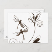 Dragonfly Abstract Briefkaart (Voorkant / Achterkant)
