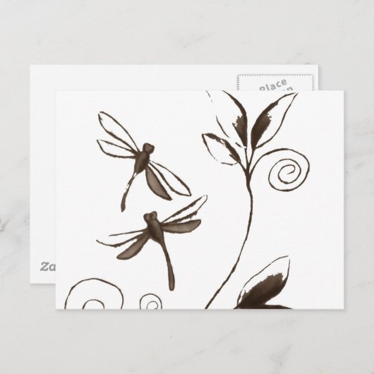 Dragonfly Abstract Briefkaart (Voorkant / Achterkant)