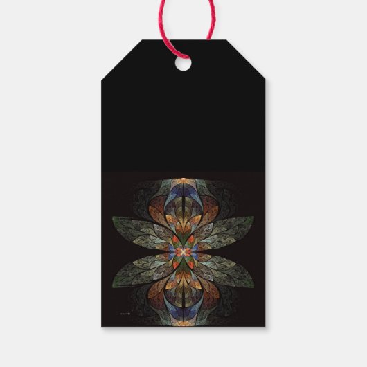 Dragonfly Abstract Cadeaulabel (Achterkant)