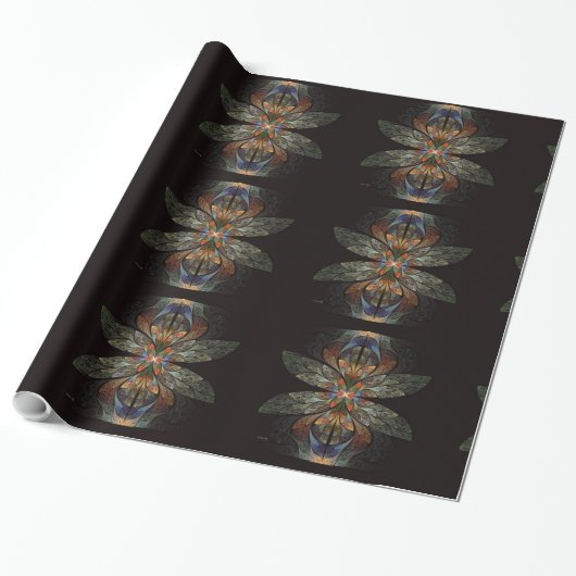 Dragonfly Abstract Cadeaupapier (Uitgerold)