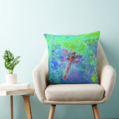 Dragonfly Abstract in blauw Kussen (Stoel)