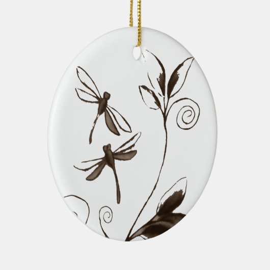 Dragonfly Abstract Keramisch Ornament (Rechts)