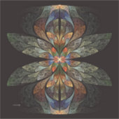 Dragonfly Abstract Sticker (Voorkant)