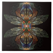 Dragonfly Abstract Tegeltje (Voorkant)