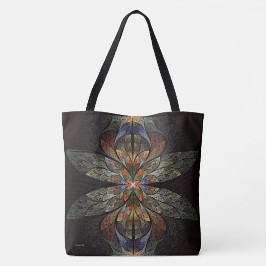 Dragonfly Abstract Tote Bag (Achterkant)