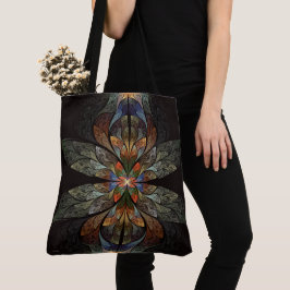 Dragonfly Abstract Tote Bag