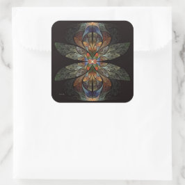 Dragonfly Abstract Vierkante Sticker