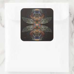 Dragonfly Abstract Vierkante Sticker