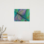 Dragonfly Abstract Wall Art | Colorful Nature Post Poster (Keuken)