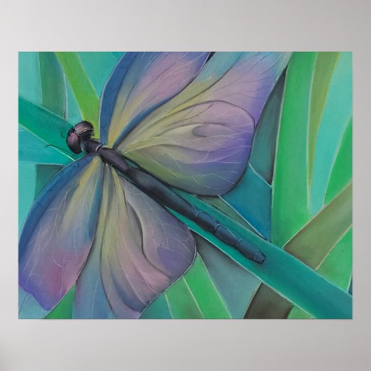 Dragonfly Abstract Wall Art | Colorful Nature Post Poster (Voorkant)