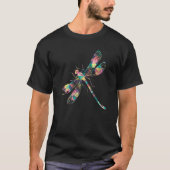 Dragonfly Abstracte kleurenzomer Zwerg Nymph Girl T-shirt (Voorkant)