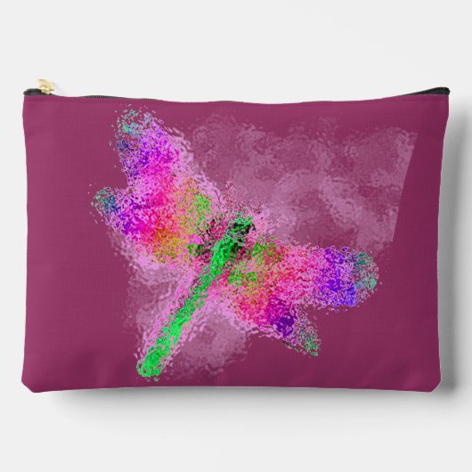 Dragonfly Abstracte kunst roze Etui (Voorkant)