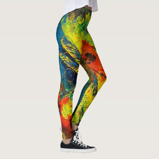 Dragonfly abstracte leggings (Rechts)