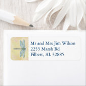 Dragonfly adreslabel etiket (Insitu)