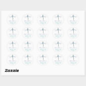 Dragonfly adreslabel ronde sticker (Vel)