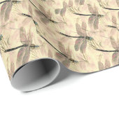 dragonfly afdrukken cadeaupapier (Rol Hoek)