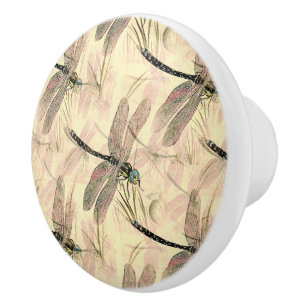 dragonfly afdrukken keramische knop